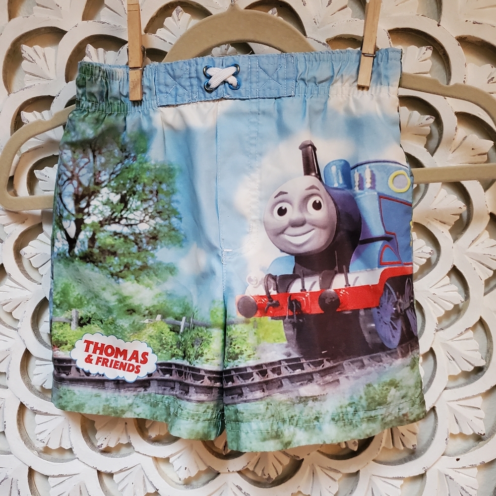 Vintage Thomas the Tank Engine Swimsuit Shorts S Small?